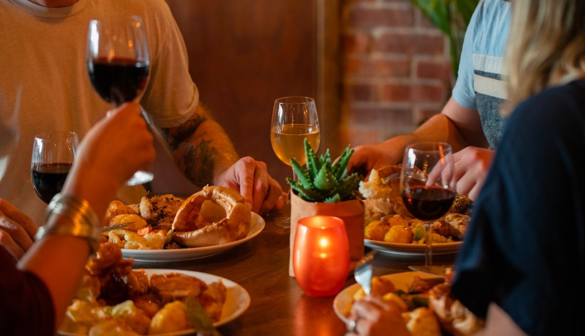 Welcome drink with a Sunday Roast Dinner